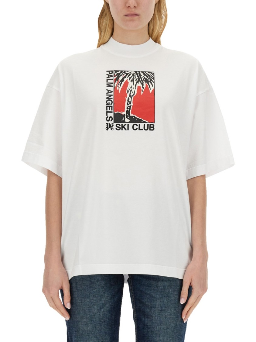 Palm Angels Palm Ski Club T-Shirt Wit