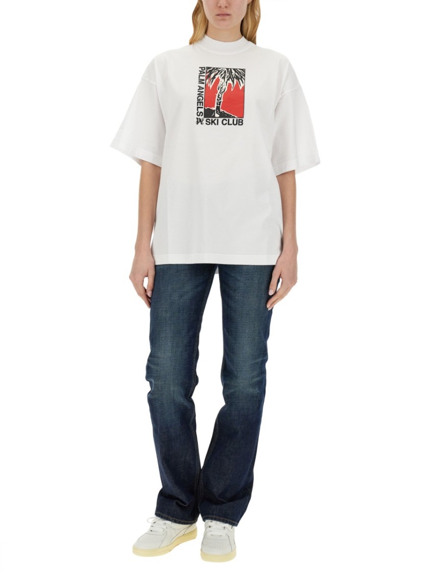 Palm Angels Palm Ski Club T-Shirt Wit