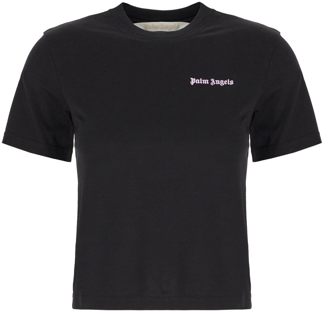 Palm Angels Palm Angels Black cotton t-shirt Zwart