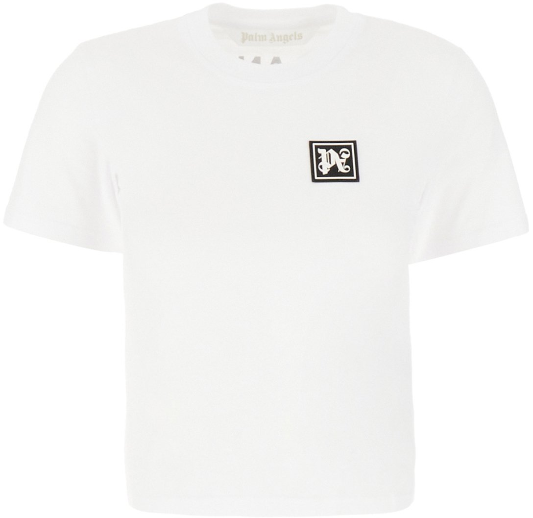 Palm Angels Palm Angels White cotton t-shirt Wit