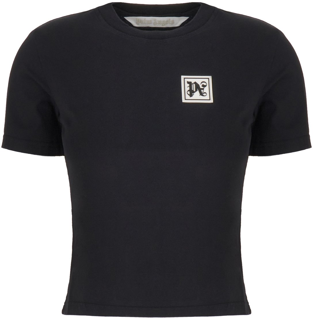 Palm Angels Palm Angels Black cotton t-shirt Zwart
