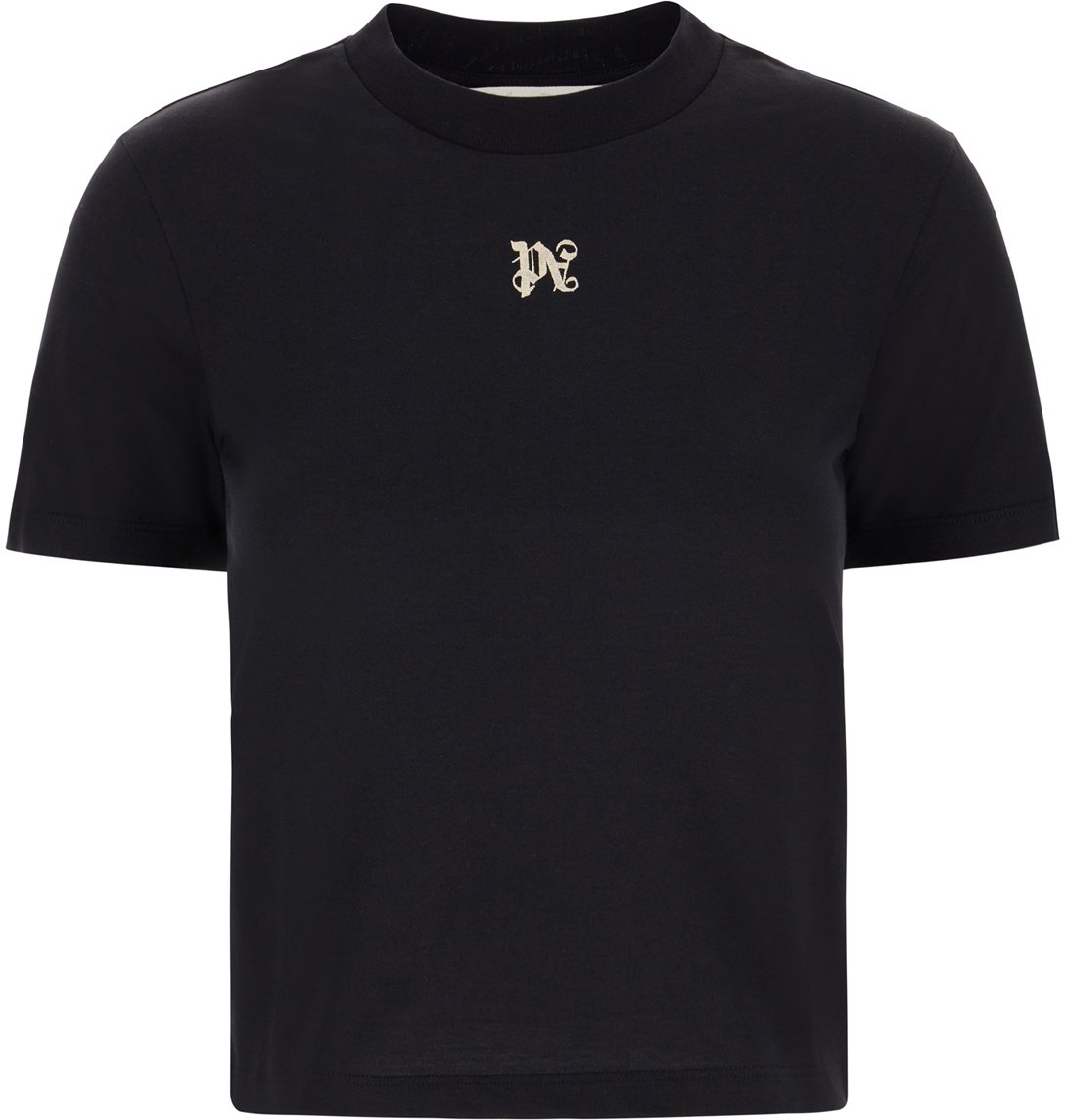 Palm Angels Palm Angels Black cotton t-shirt Zwart