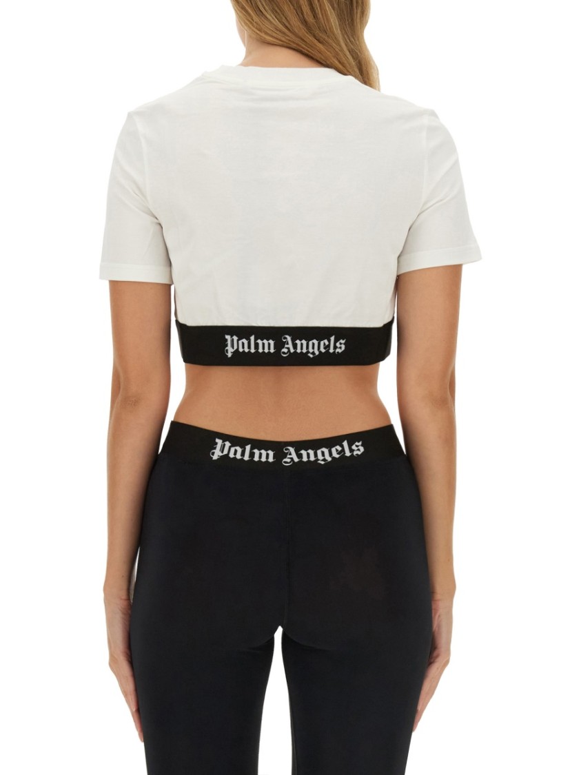 Palm Angels T-Shirt With Logo Wit