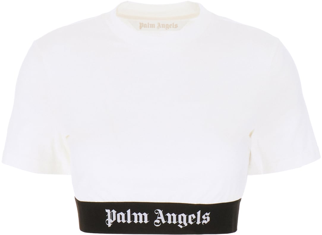 Palm Angels Palm Angels White cotton t-shirt Wit