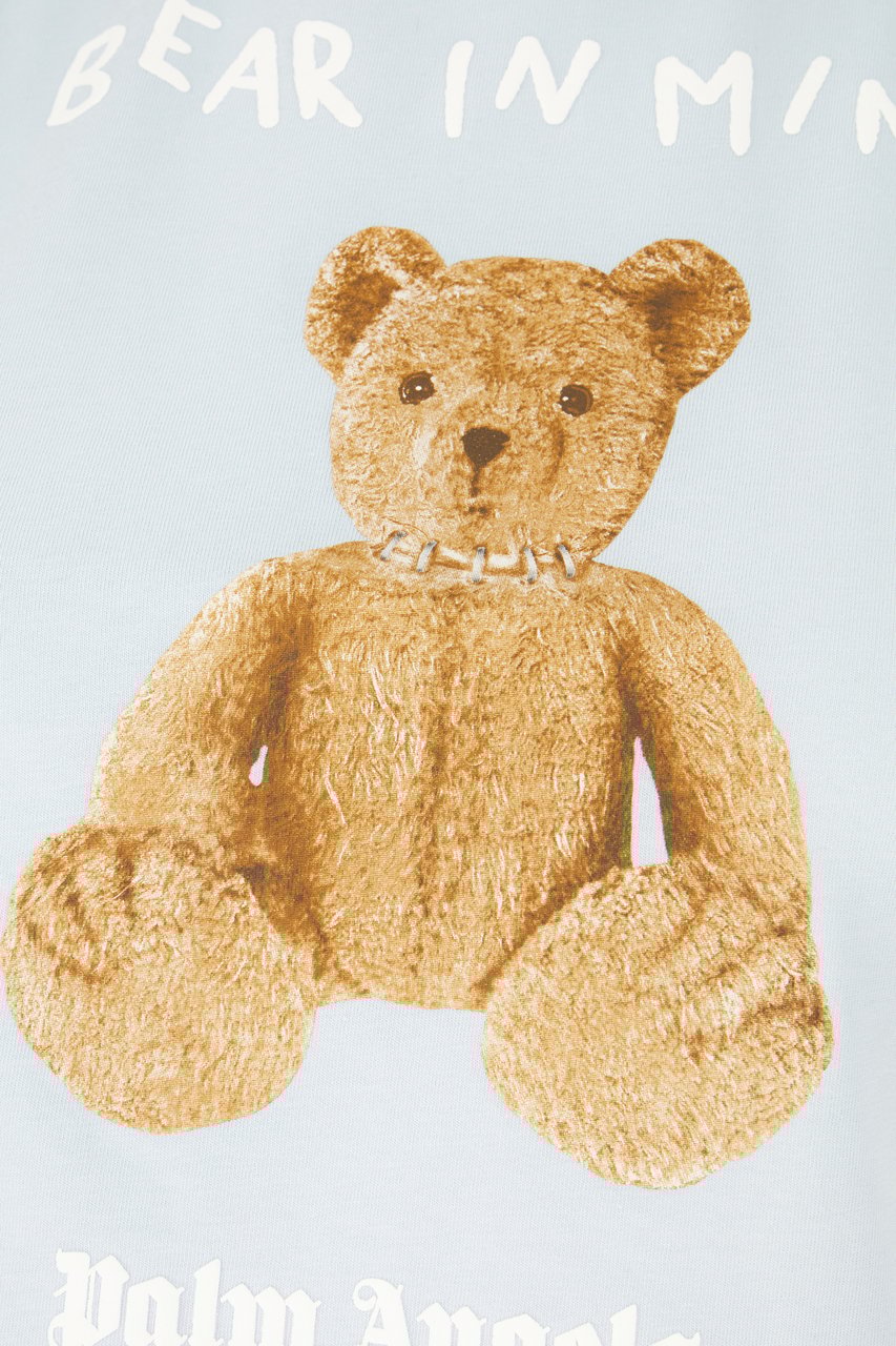 Palm Angels Palm Angels Light blue cotton t-shirt Lichtblauw