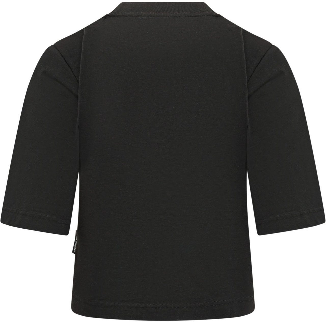 Palm Angels T-shirt Curved Logo Boxy Zwart