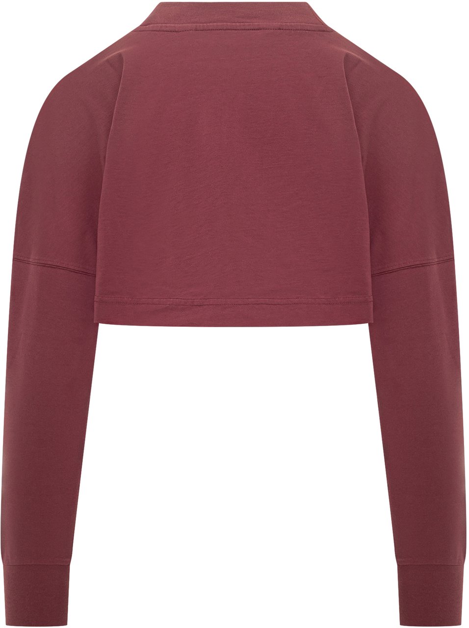 Palm Angels Palm Angels Felpa Crop in Cotone con Logo Rood
