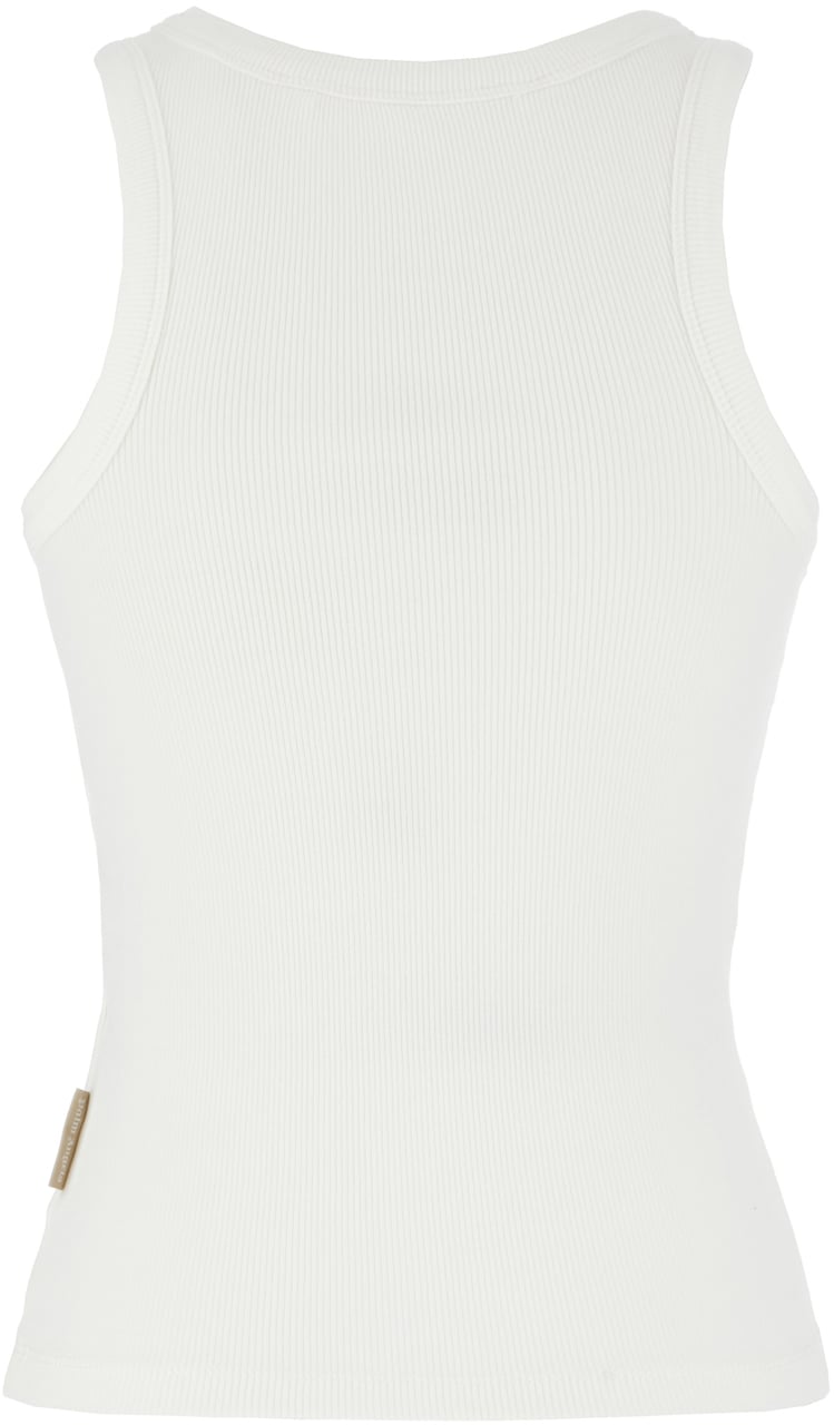 Palm Angels Palm Angels Ivory stretch cotton top Neutraal