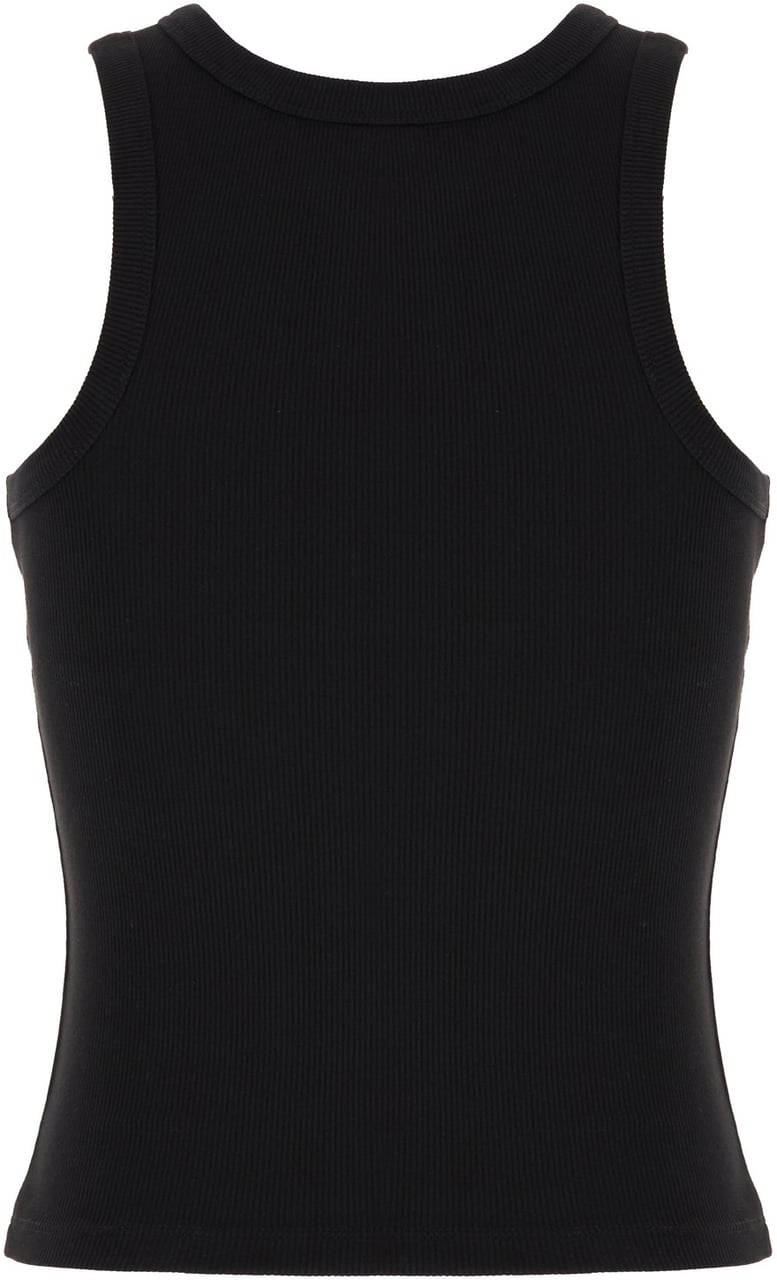 Palm Angels Palm Angels Black stretch cotton top Zwart