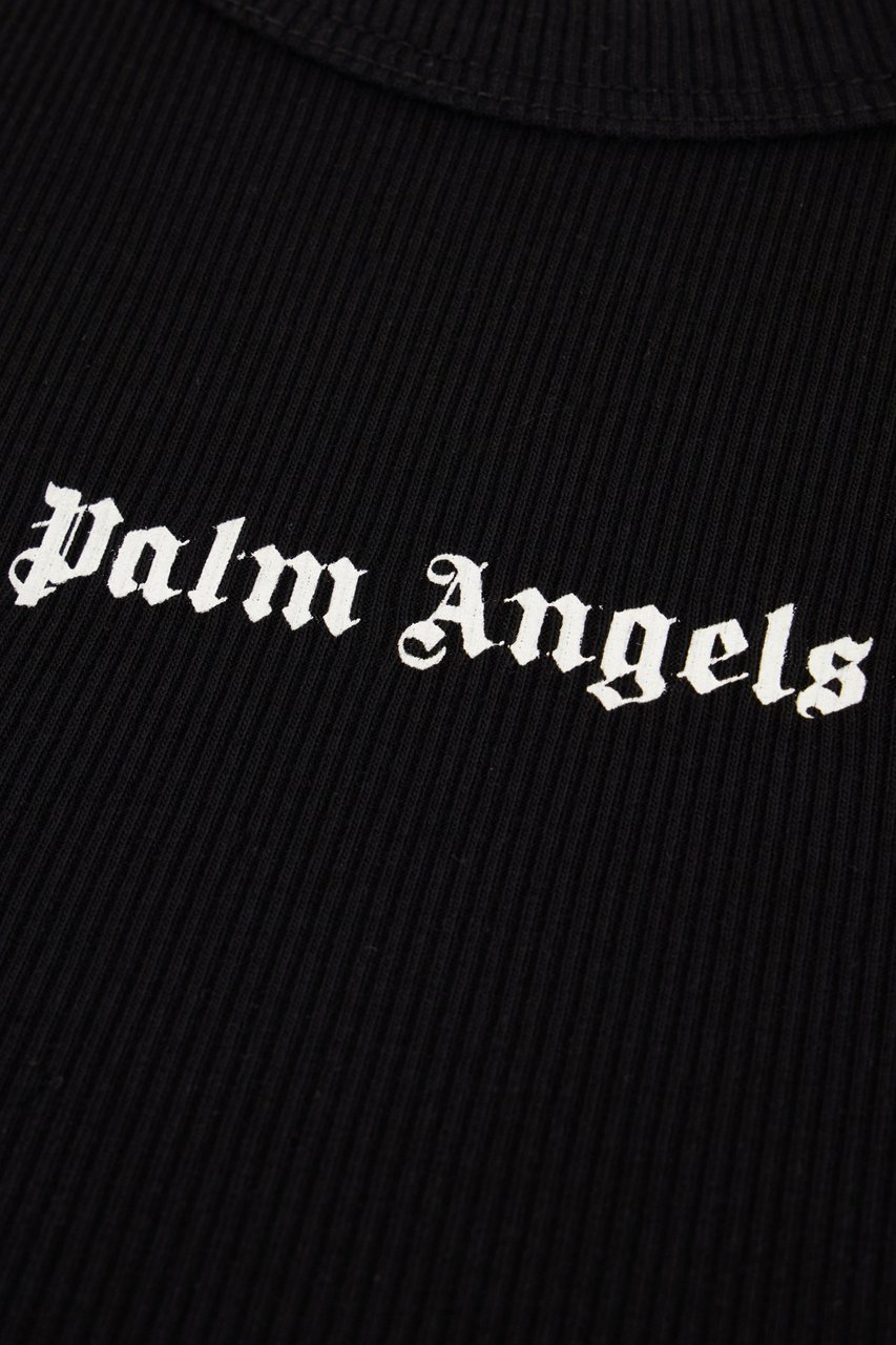 Palm Angels Palm Angels Black stretch cotton top Zwart