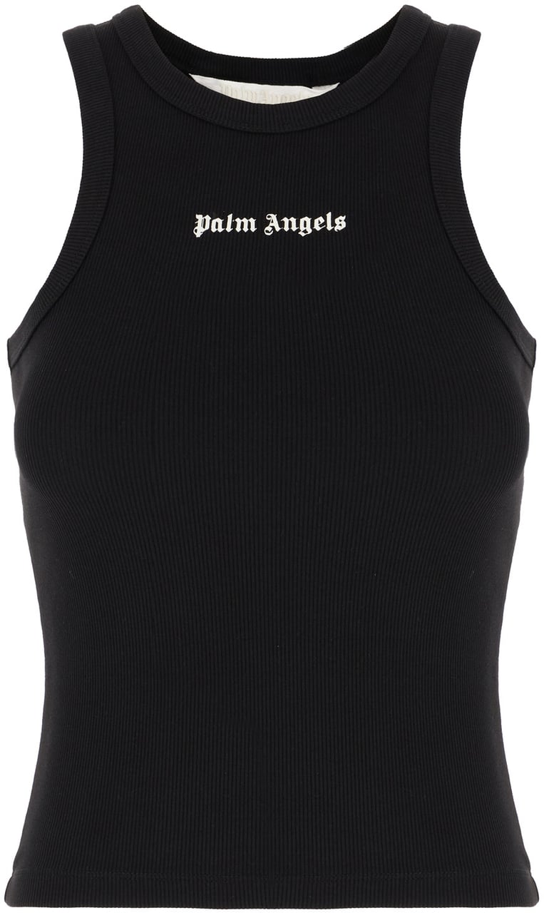 Palm Angels Palm Angels Black stretch cotton top Zwart