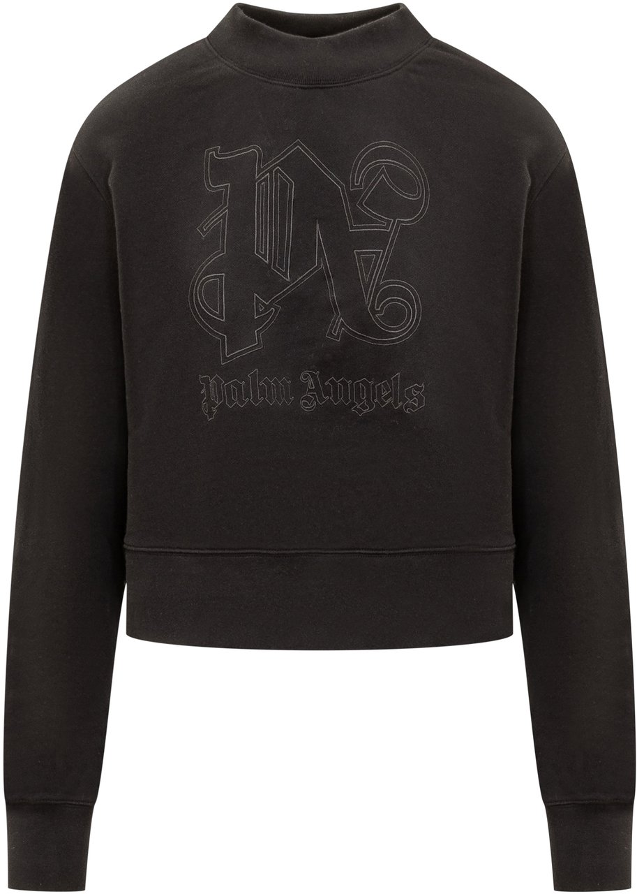 Palm Angels Felpa con Logo Zwart