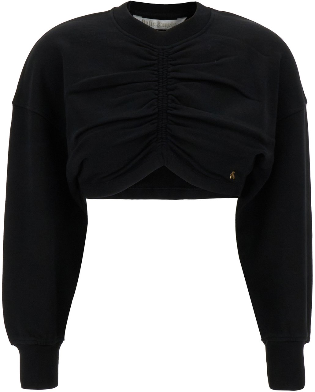 Palm Angels Palm Angels Black cotton sweatshirt Zwart