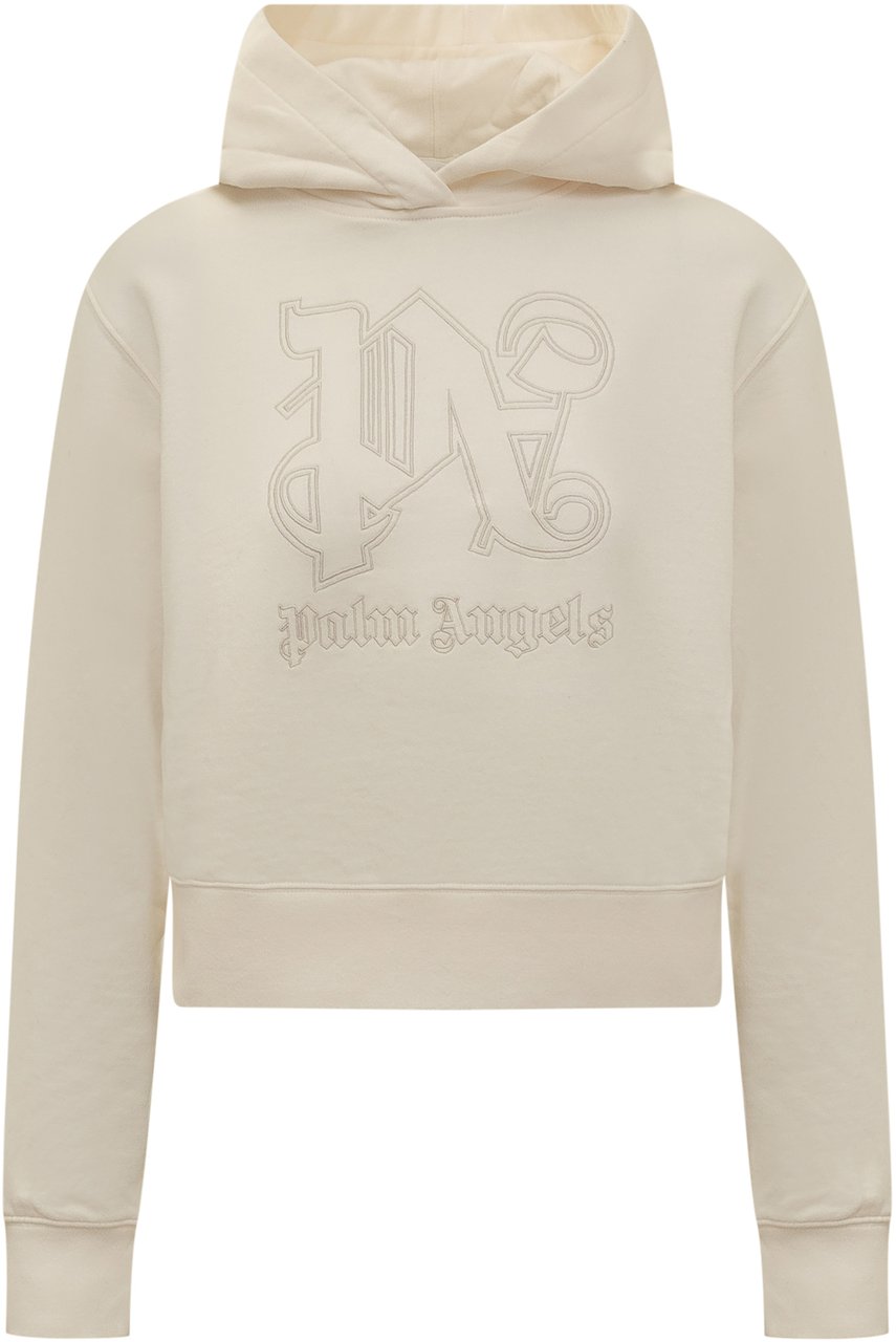 Palm Angels Felpa con Logo Beige