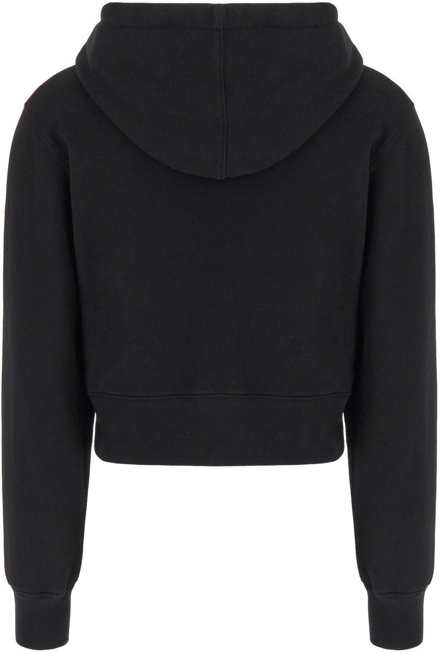 Palm Angels Palm Angels Black stretch cotton sweatshirt Zwart