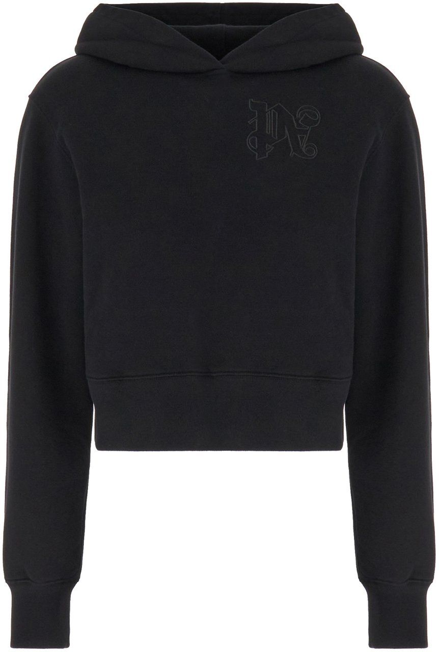 Palm Angels Palm Angels Black stretch cotton sweatshirt Zwart