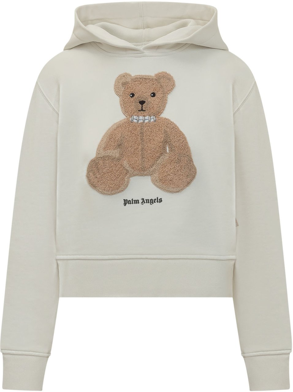 Palm Angels Felpa Bear Fitted Hoodie Wit