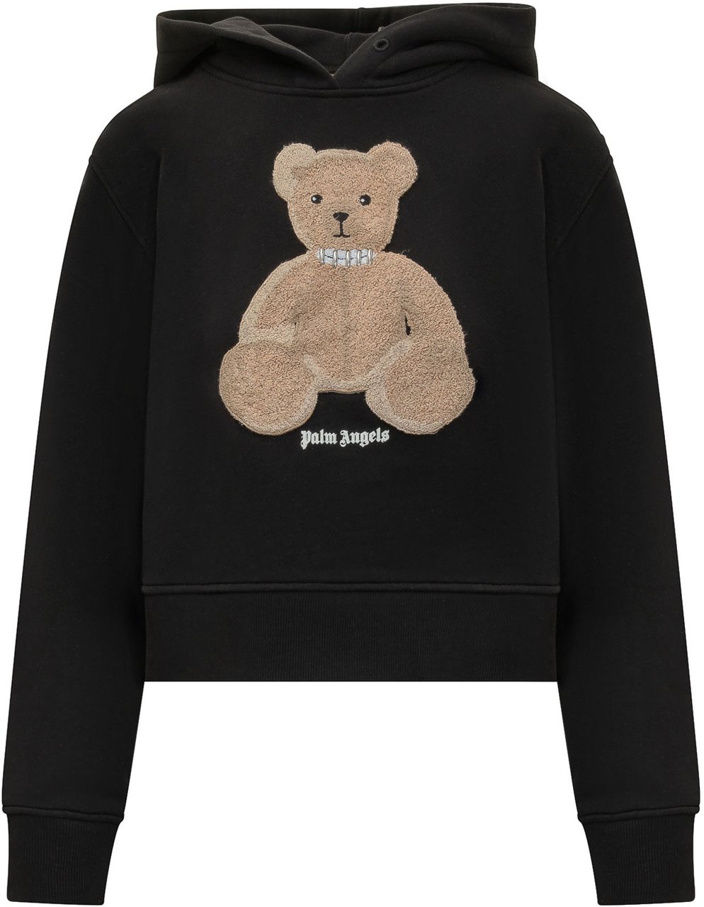 Palm Angels Felpa Bear Fitted Hoodie Zwart