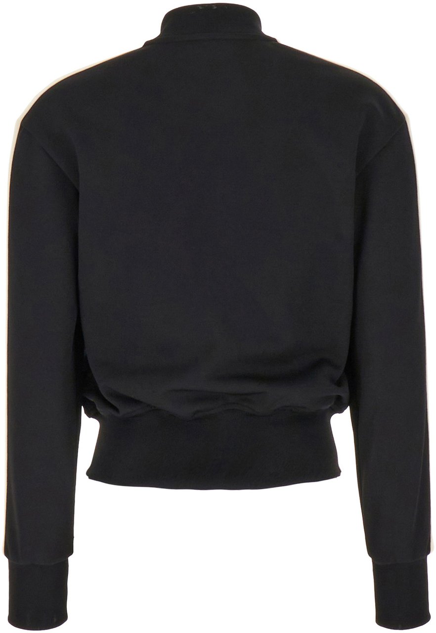 Palm Angels Palm Angels Black stretch cotton sweatshirt Zwart
