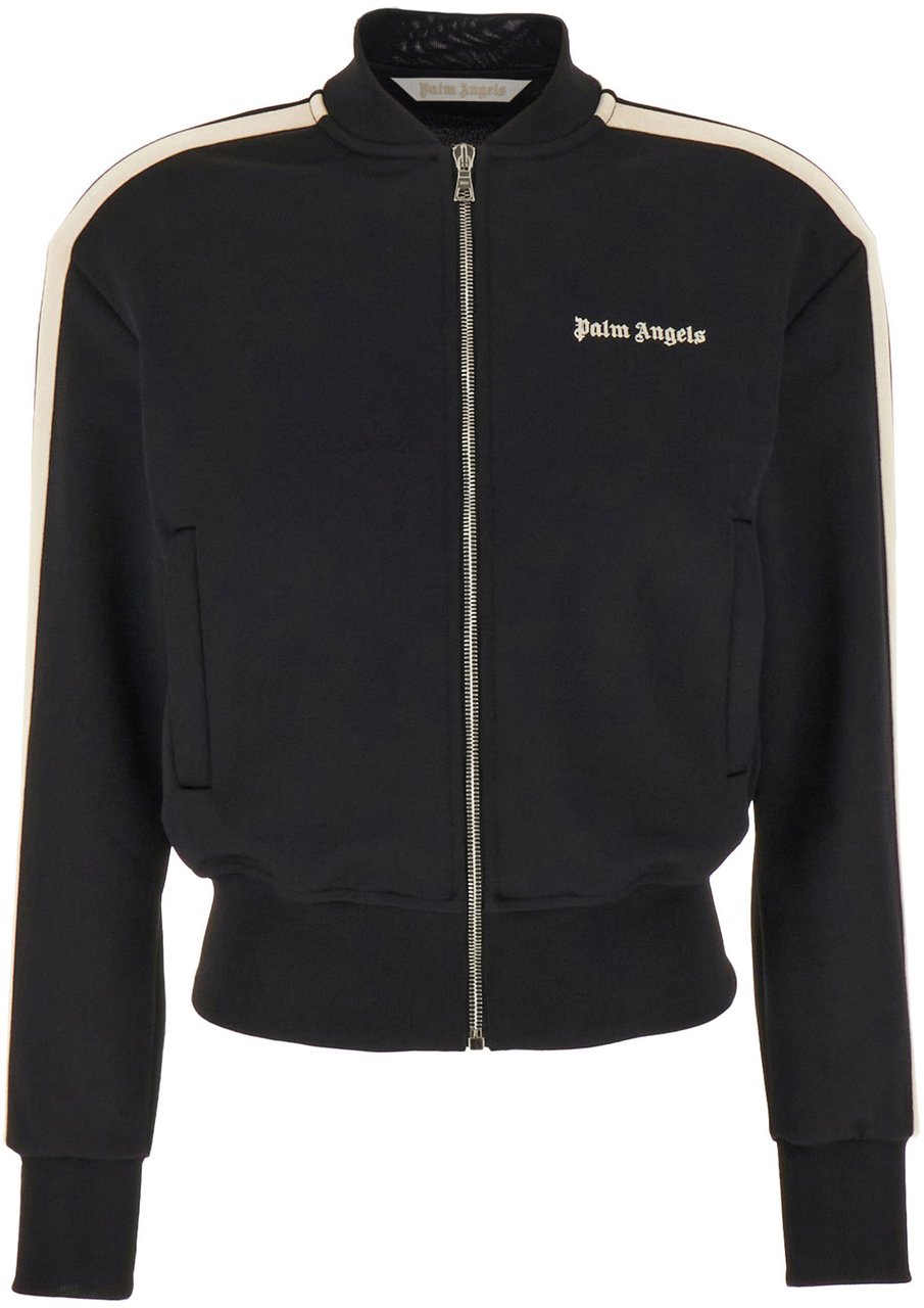 Palm Angels Palm Angels Black stretch cotton sweatshirt Zwart