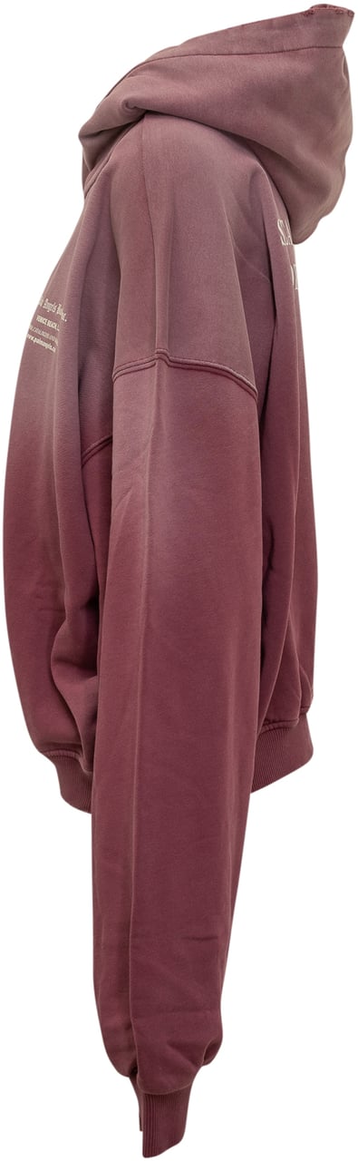 Palm Angels Palm Angels Felpa Bordeaux con Zip e Cappuccio Rood