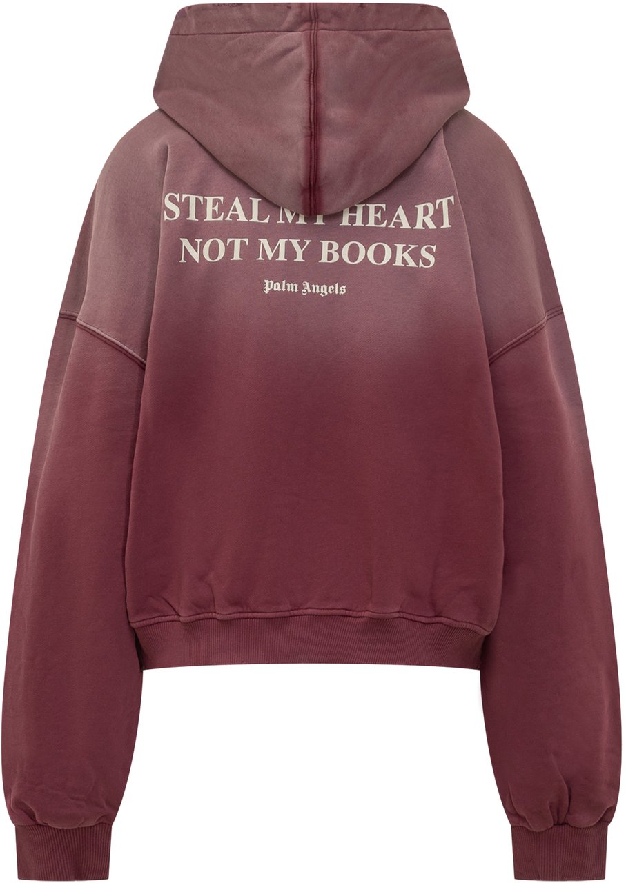 Palm Angels Palm Angels Felpa Bordeaux con Zip e Cappuccio Rood