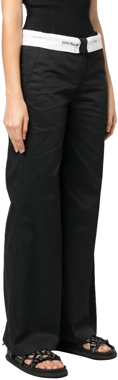 Palm Angels Trousers Black Zwart