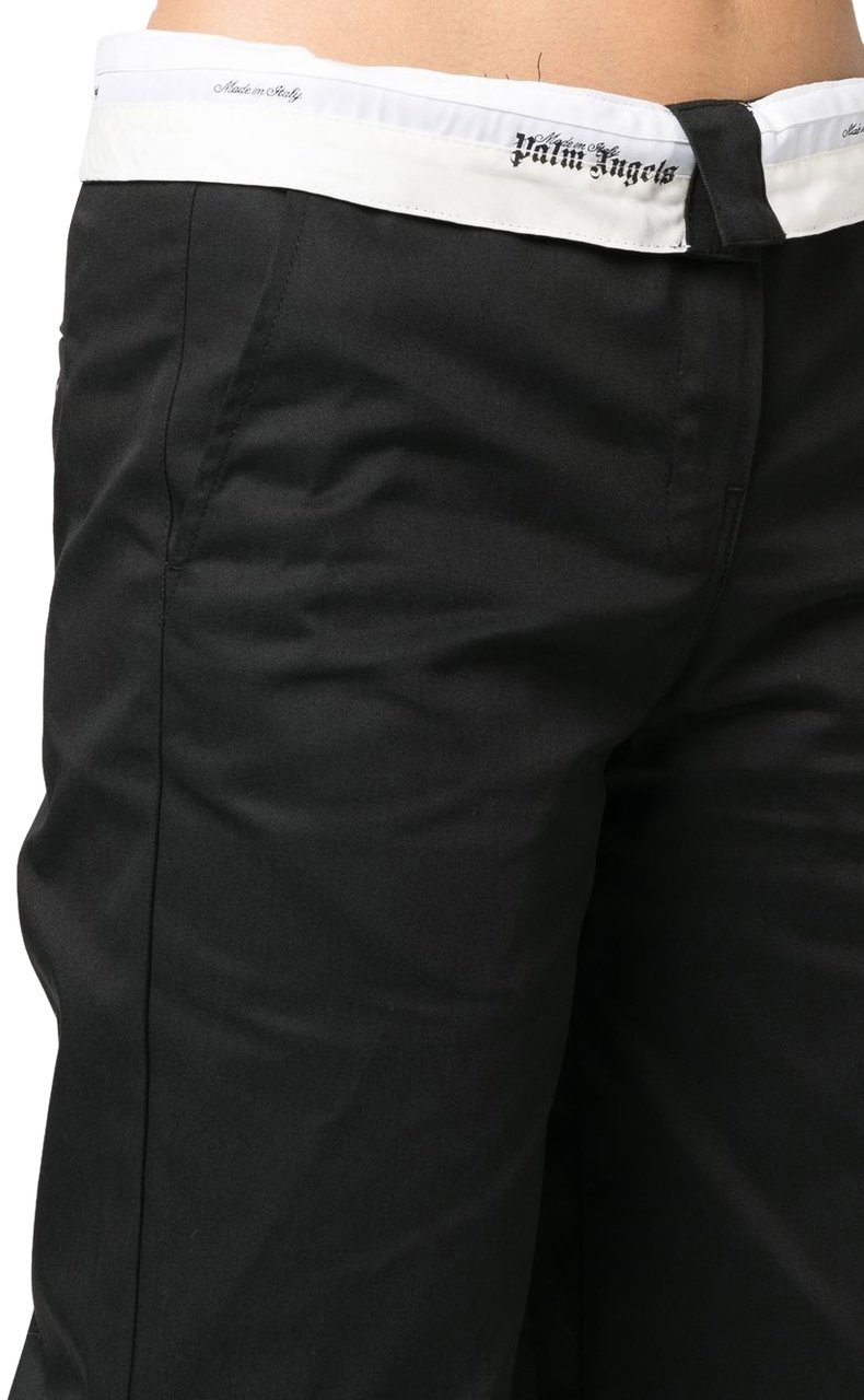 Palm Angels Trousers Black Zwart