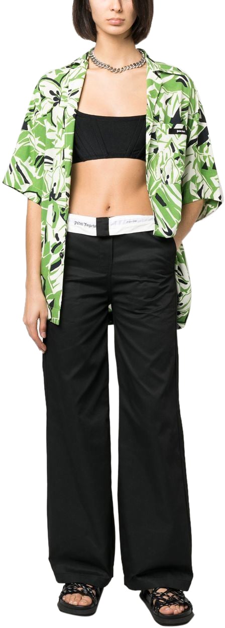 Palm Angels Trousers Black Zwart