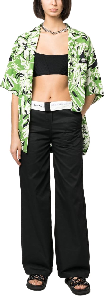 Palm Angels Trousers Black Zwart