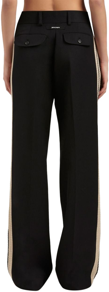 Palm Angels Trousers Black Zwart