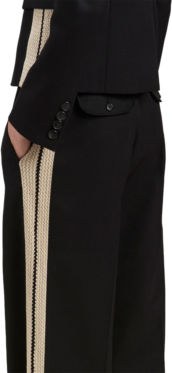 Palm Angels Trousers Black Zwart