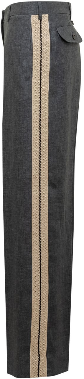 Palm Angels Pantalone in Lino Grijs