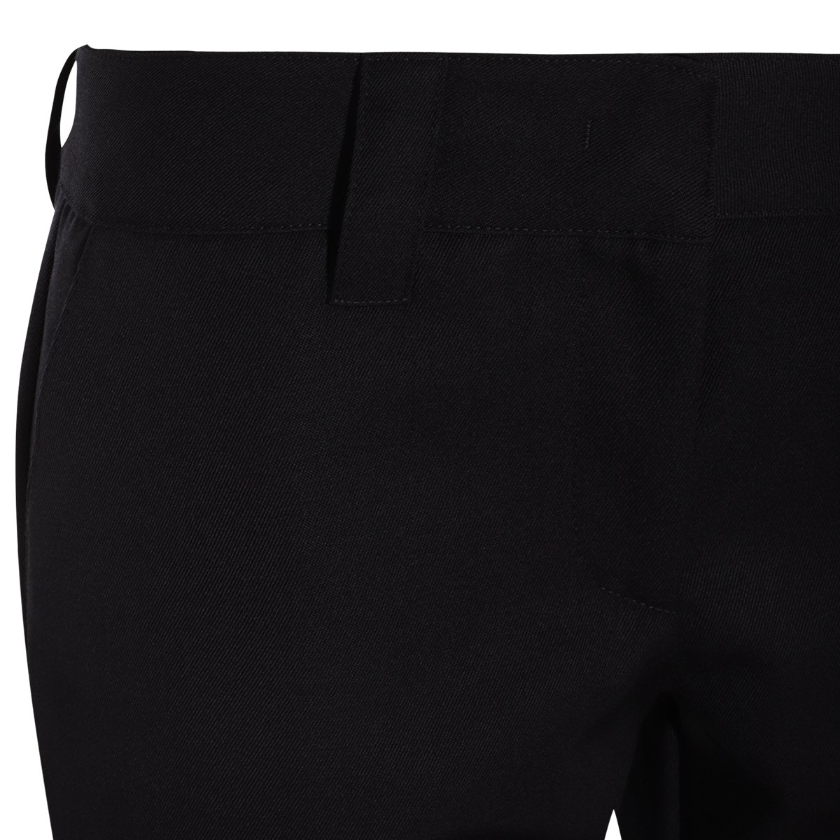 Palm Angels Navy Blue Wool Blend Flared Trousers With Low Waist Design Zwart
