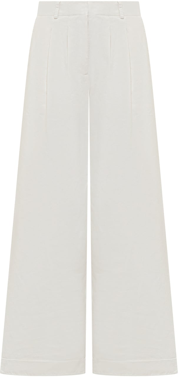 Palm Angels Pantaloni GB Label Cuffed Wit