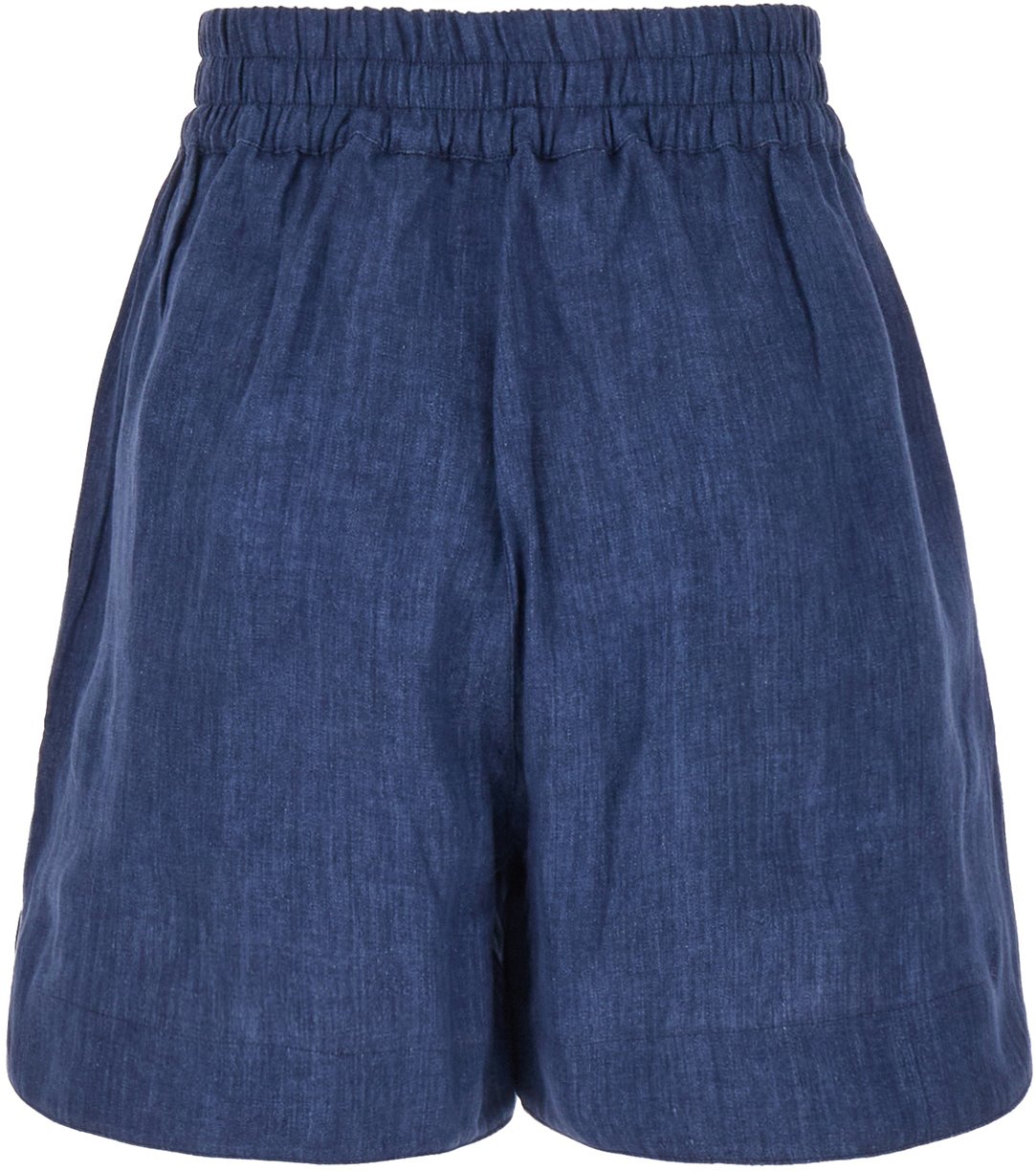 Palm Angels Palm Angels Denim blue linen shorts Blauw