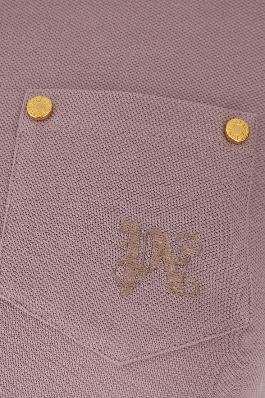 Palm Angels Palm Angels Mauve piquet polo dress Paars