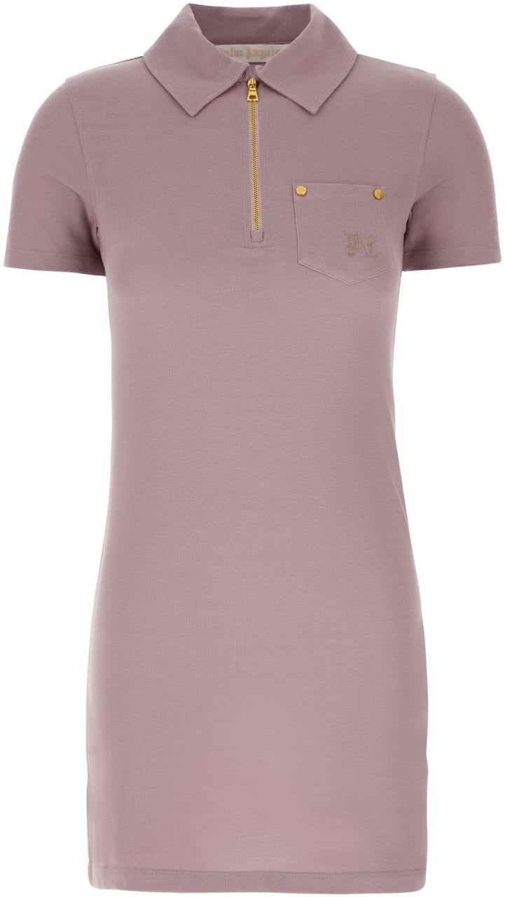 Palm Angels Palm Angels Mauve piquet polo dress Paars