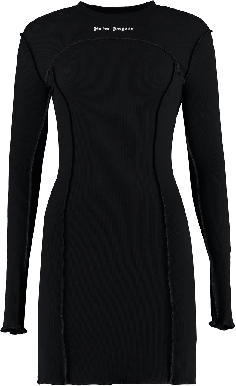 Palm Angels Jersey mini dress Zwart