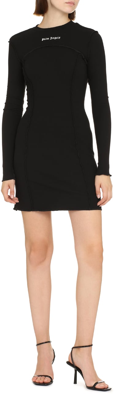 Palm Angels Jersey mini dress Zwart