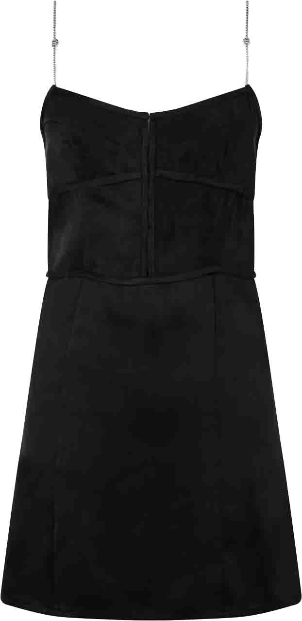 Palm Angels Metal Straps Slip Dress Grijs