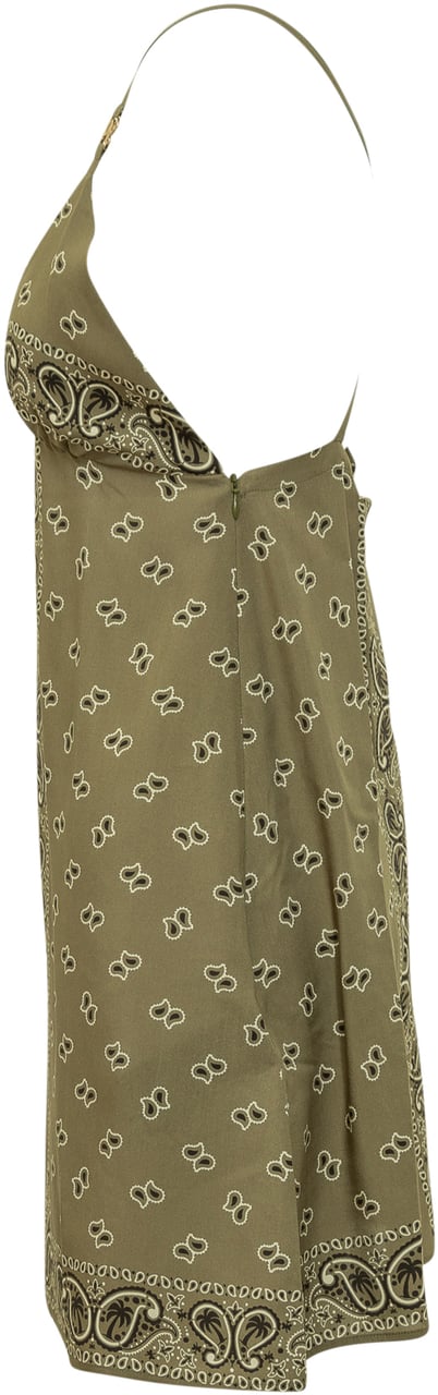 Palm Angels Abito con Fantasia Paisley Groen