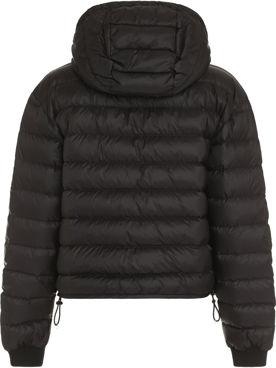 Palm Angels Hooded full-zip down jacket Zwart