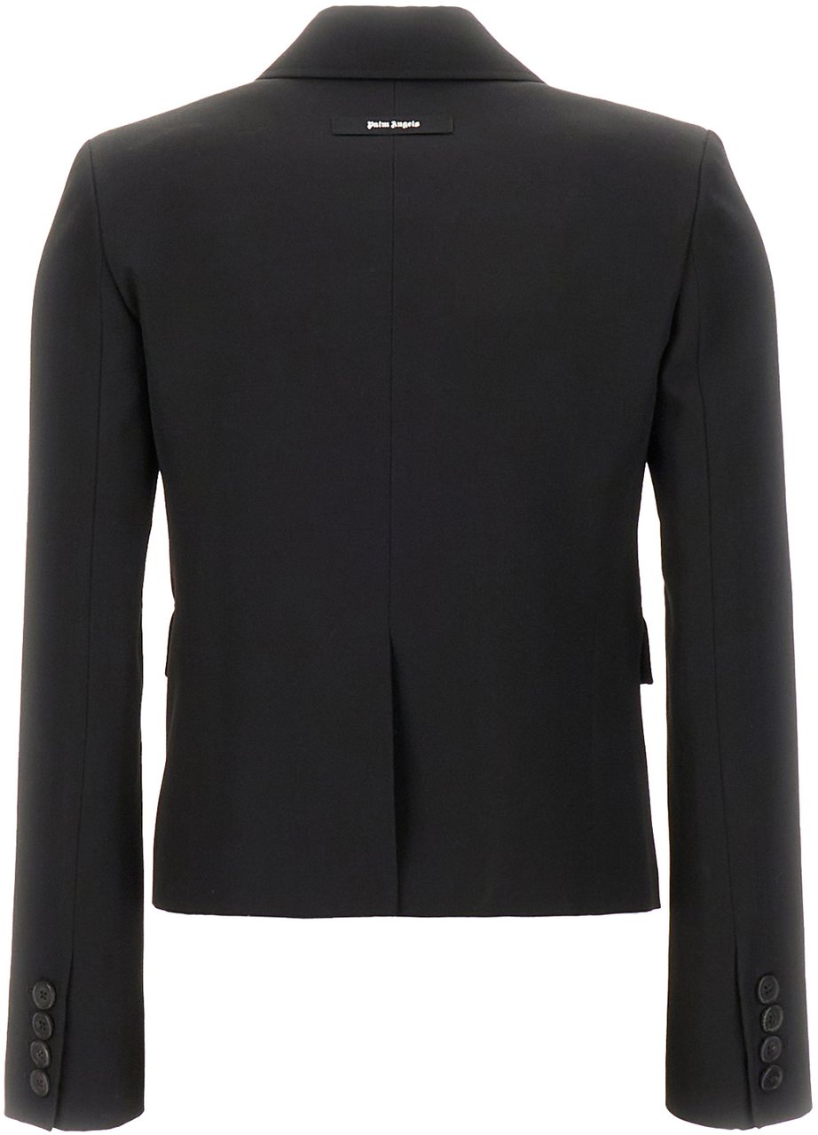 Palm Angels Palm Angels Black polyester blend blazer Zwart