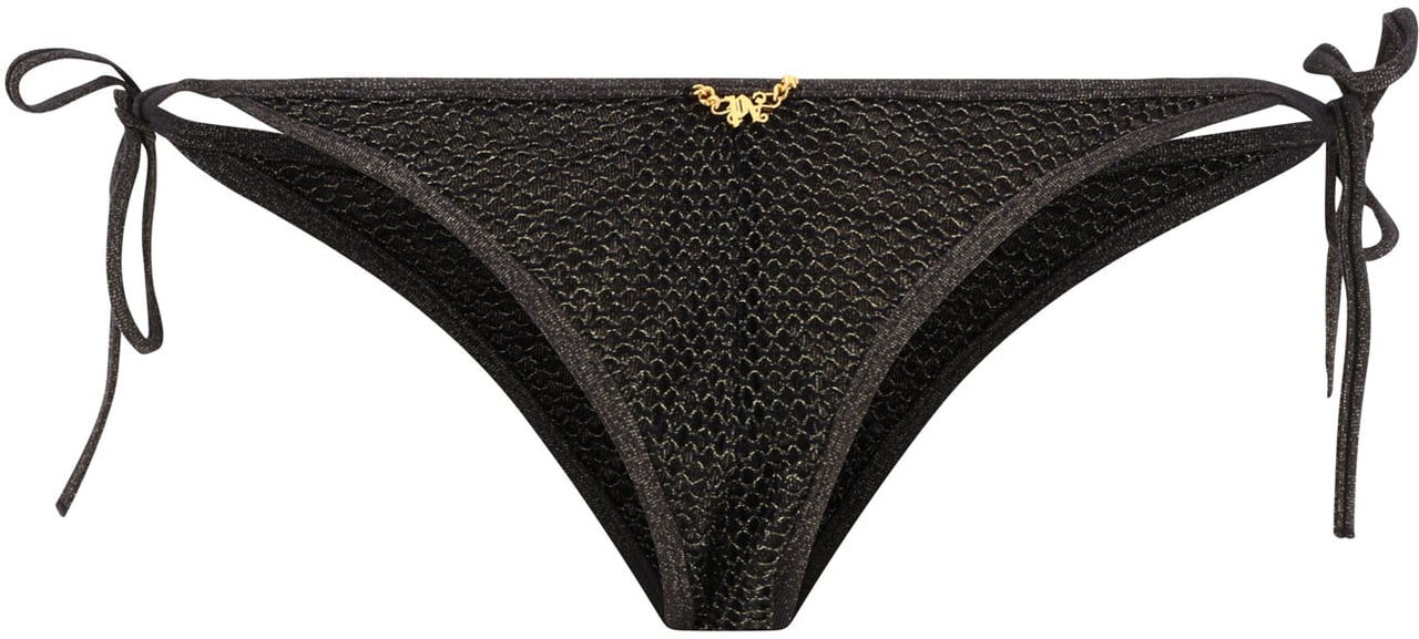 Palm Angels Lurex bikini bottom Zwart