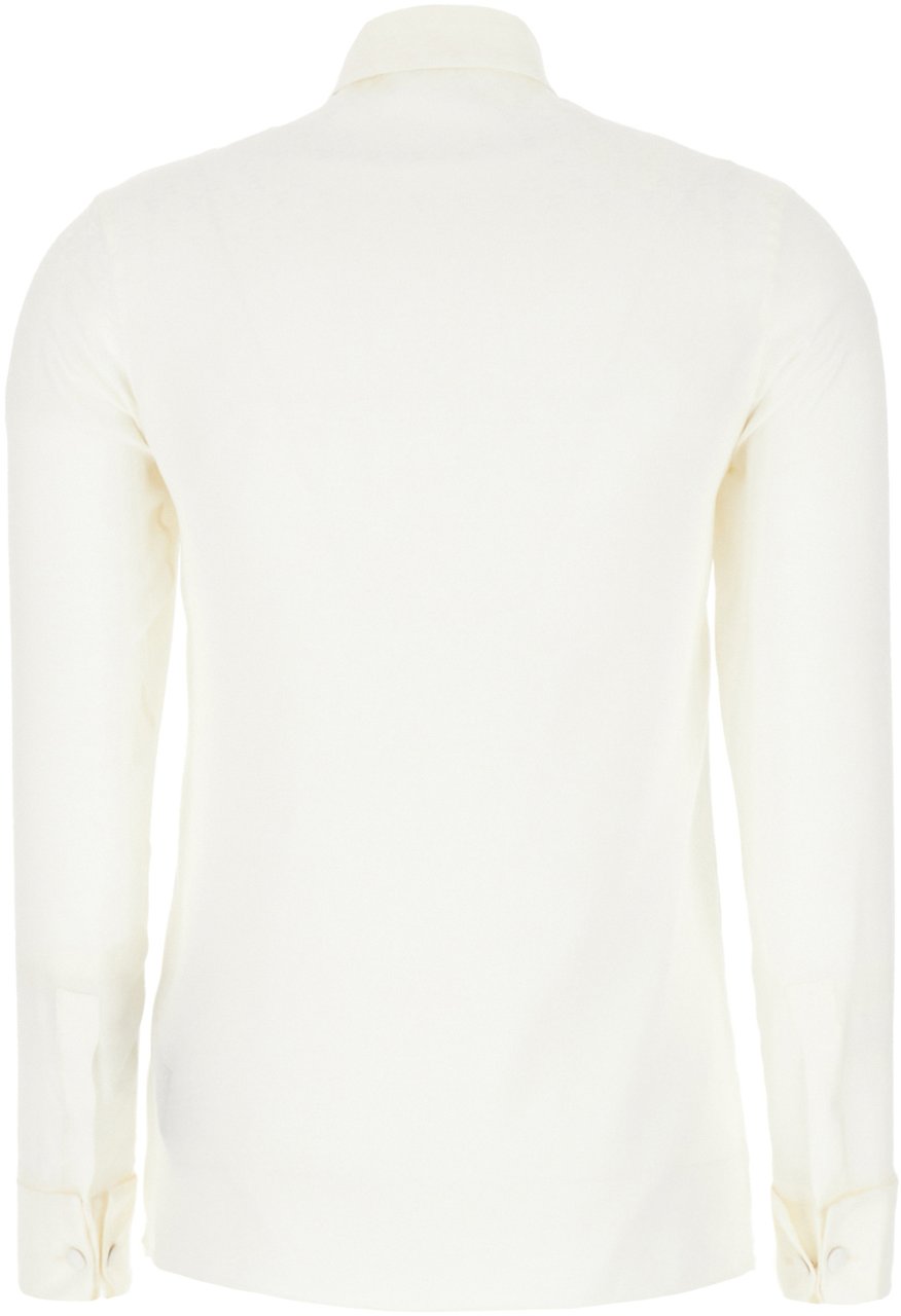 Palm Angels Palm Angels Ivory silk blouse Neutraal