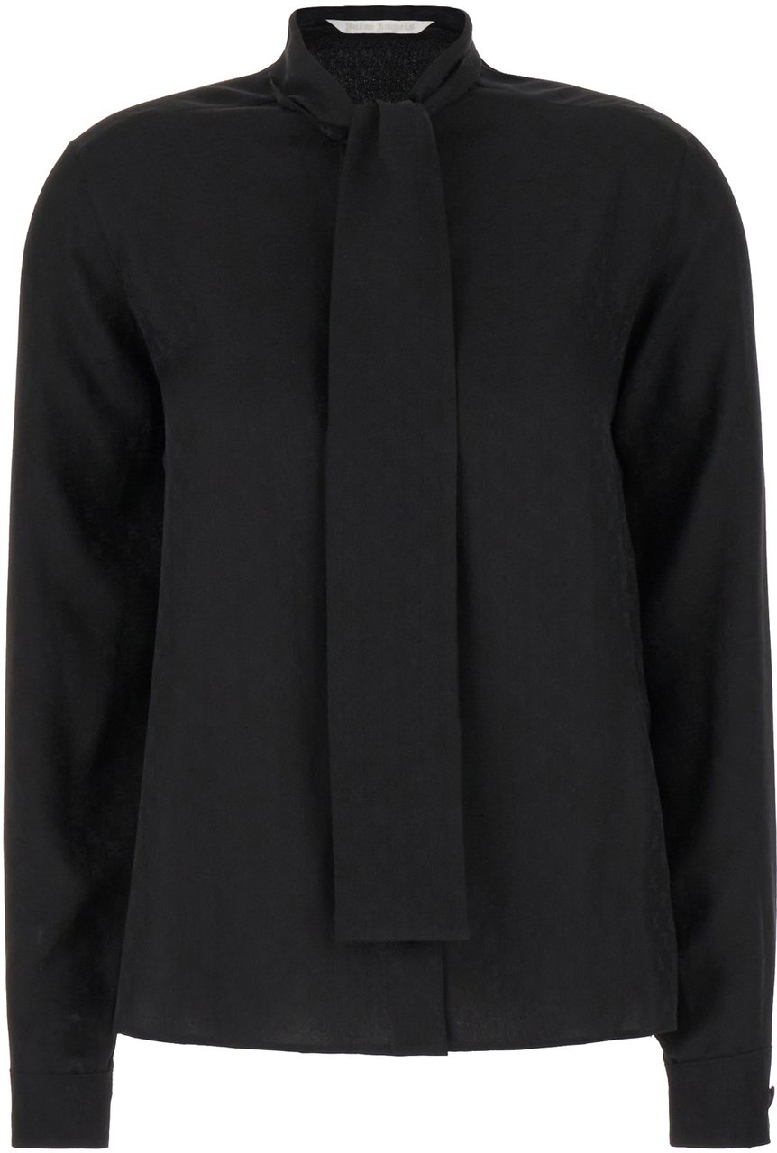 Palm Angels Palm Angels Black silk blouse Zwart