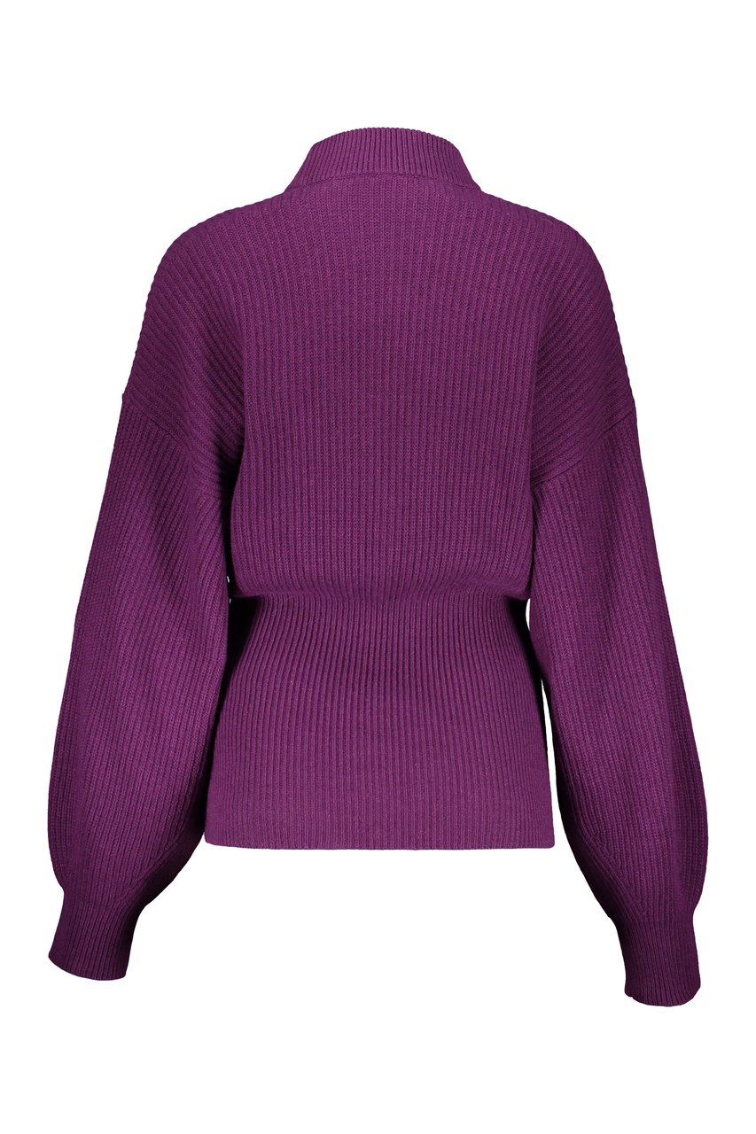 Palm Angels Striped crew-neck sweater Paars