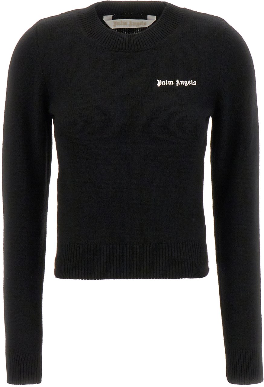 Palm Angels Palm Angels Black wool blend sweater Zwart
