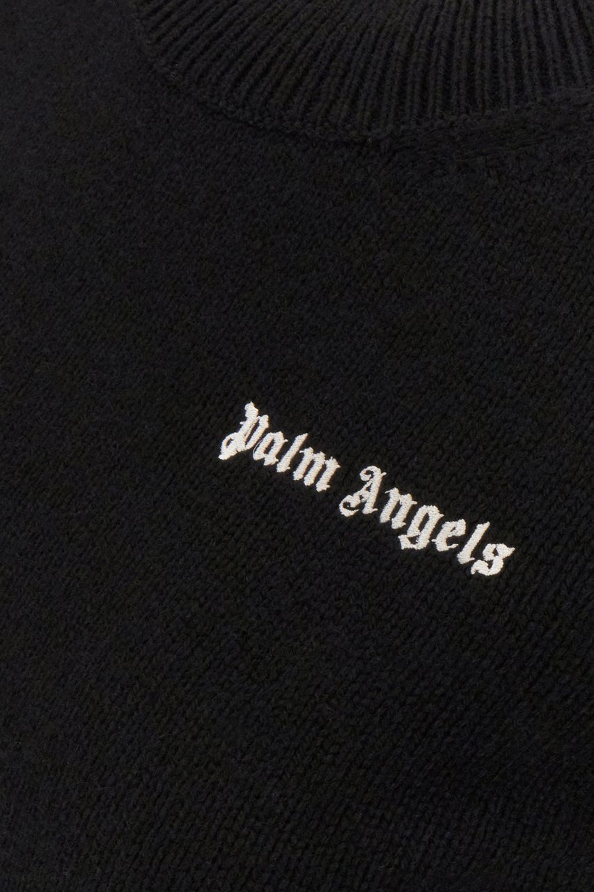 Palm Angels Palm Angels Black wool blend sweater Zwart